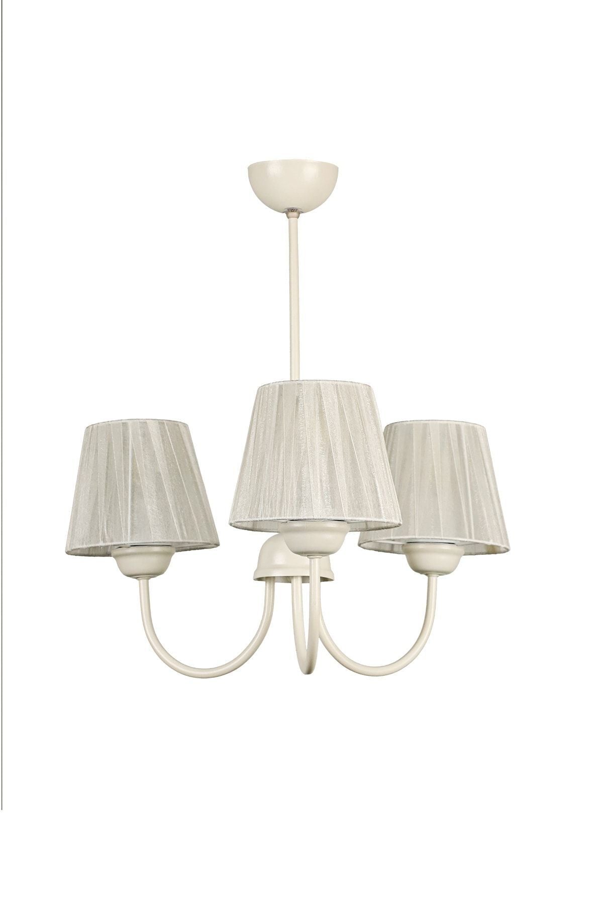 Begüsa Ova 3-Lü Chandelier White Cream Shade 2