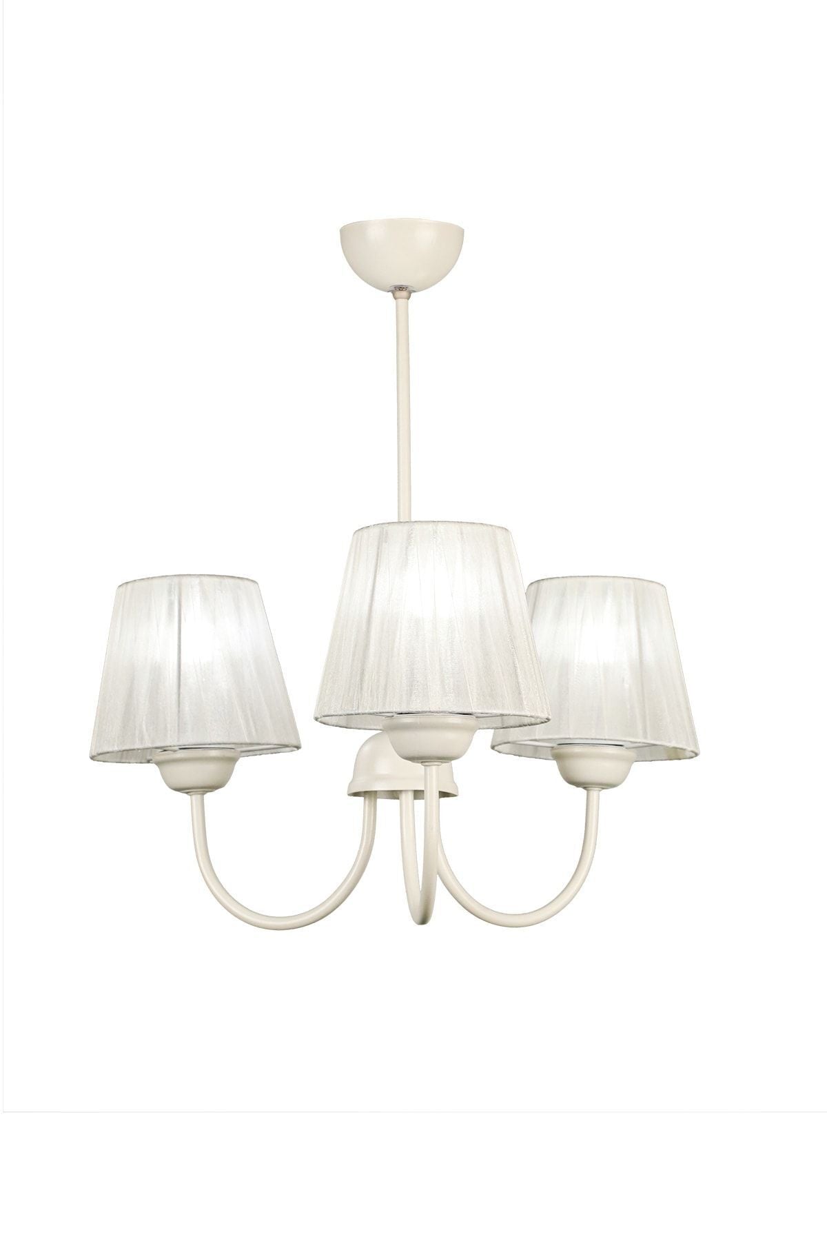 Begüsa Ova 3-Lü Chandelier White Cream Shade 3