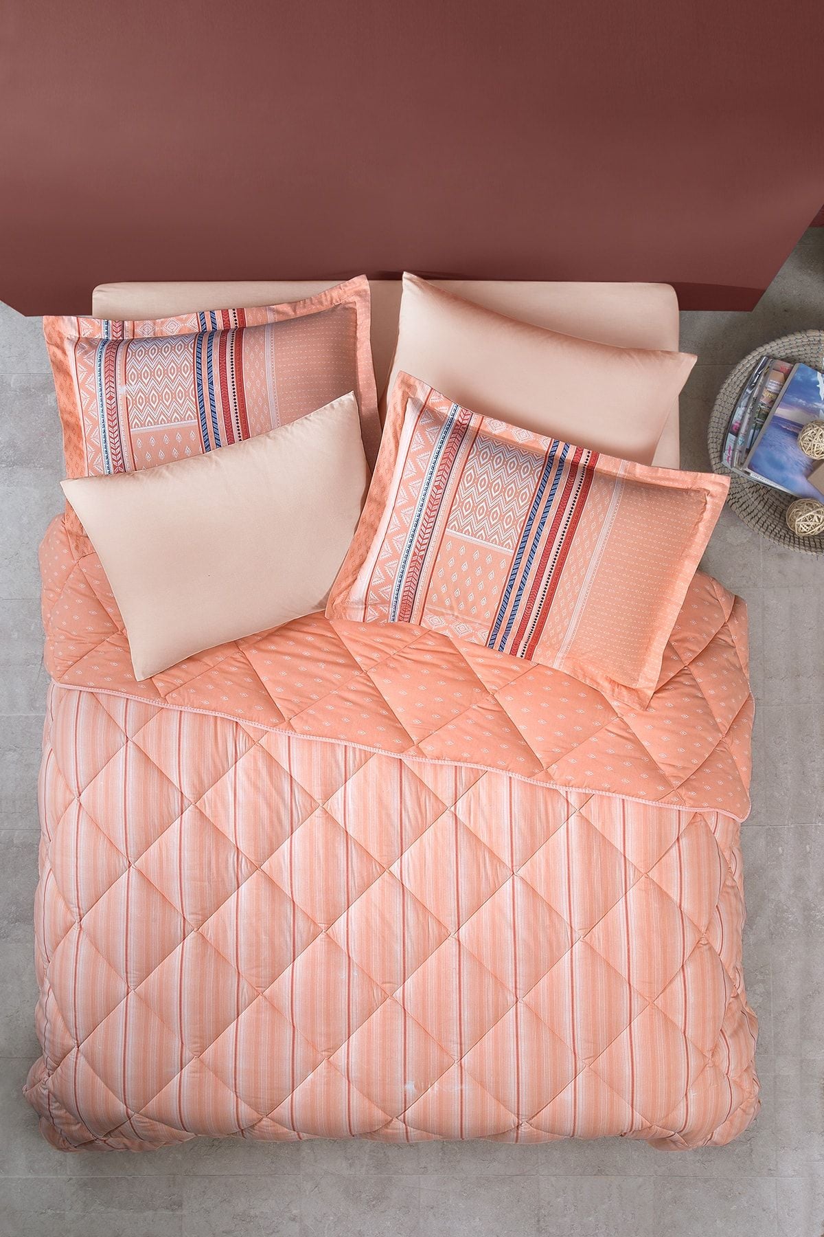 Yataş Pamena Double Sleep Set - Salmon 1