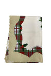 Cardea Merry Christmas Flower And Pine Tree Patterned Tablecloth 2