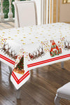 Cardea Merry Christmas Reindeer And Snowy House Pattern Tablecloth 1