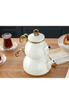 English Home Perro Enamel Mini Teapot 0.5 L + 1 L White 2