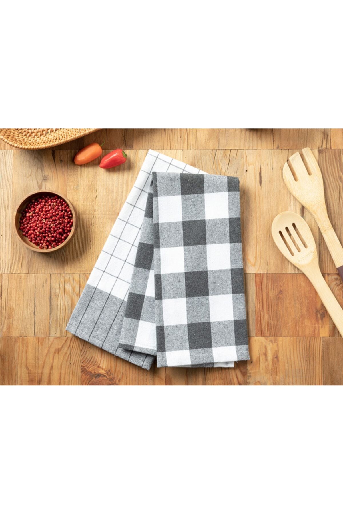 English Home Crystal Cotton 2-Piece Drying Cloth 40x60 Anthracite 1