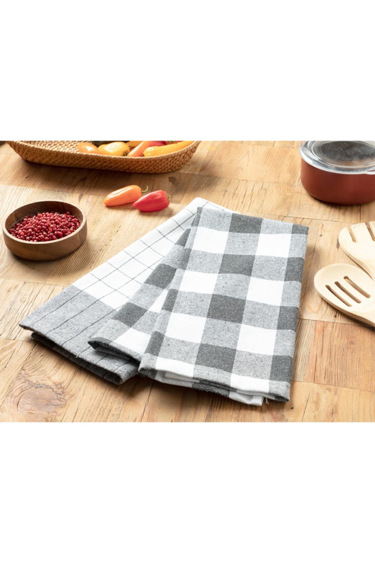 English Home Crystal Cotton 2-Piece Drying Cloth 40x60 Anthracite 2