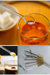 SAMSA Gold Engraved Model Glass Tea Spoon 6 Pieces 6 Teaspoons 5