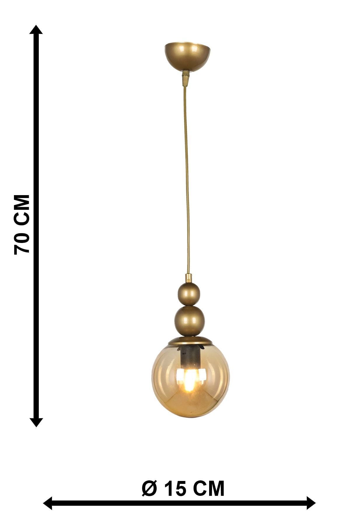 Begüsa Sonsuz Single Pendant Lamp Antique Honey Glass 5