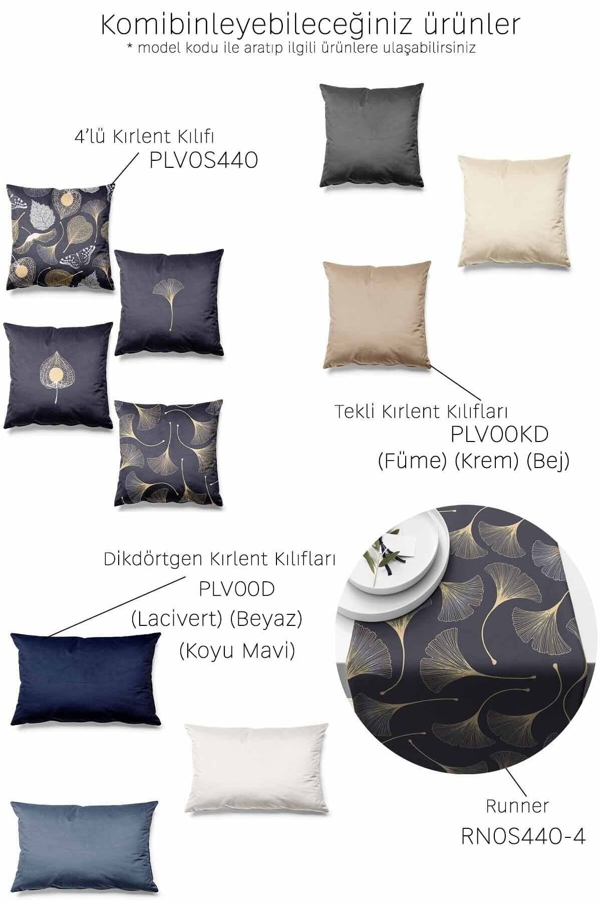 Pilloveland Double-Sided Printed Ginkgo Patterned 4-Pack Suede Cushion Covers 2