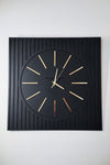 Blackframe Lines Effects Series Special Design Wall Clock - Black & Gold - 48x48cm 2