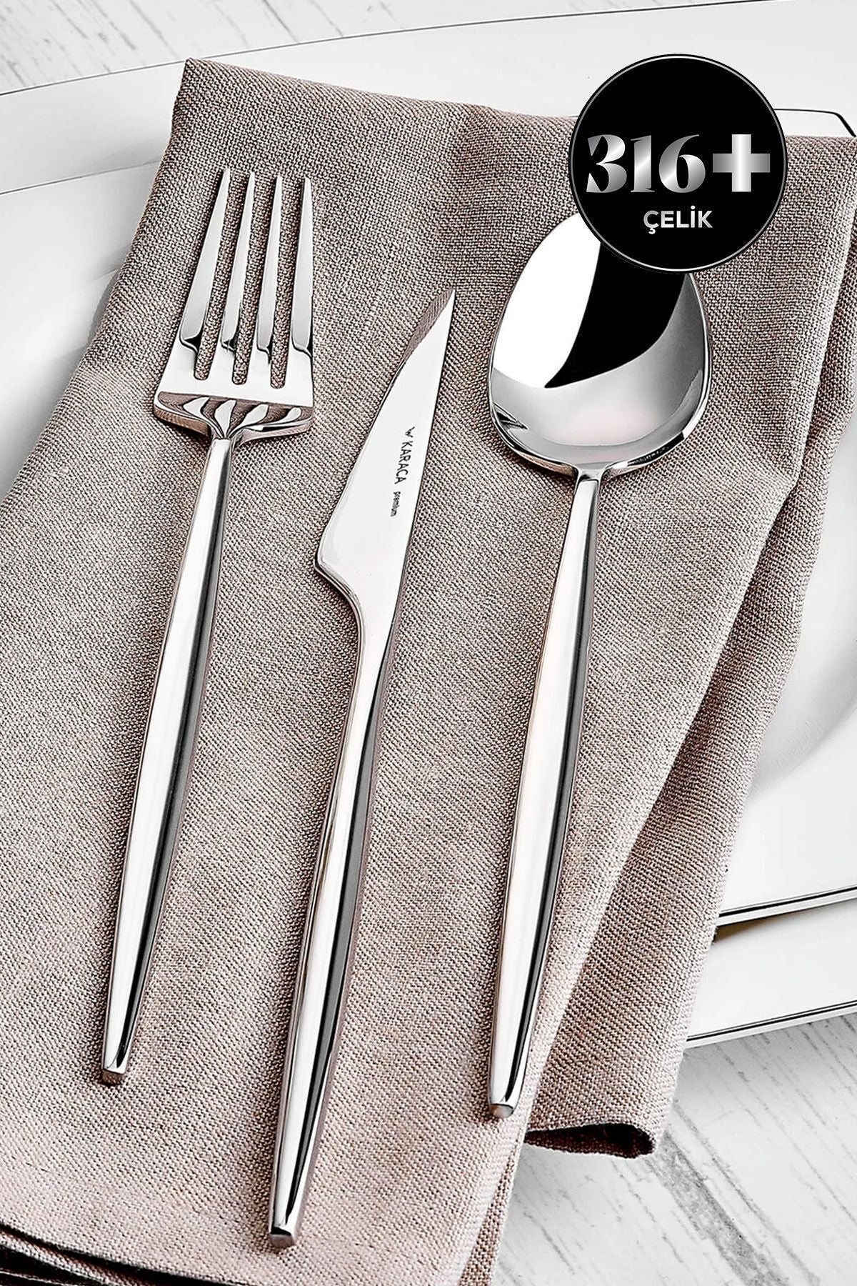 Karaca Moongate 316 84 Piece 12 Person Premium Cutlery Set Boxed 2