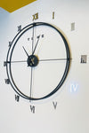 AGA KONSEPT Roma Numerals Scandinavian 120 Cm Black, Special Design Decorative Metal Wall Clock 2