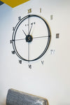 AGA KONSEPT Roma Numerals Scandinavian 120 Cm Black, Special Design Decorative Metal Wall Clock 4