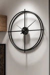 AGA KONSEPT Spanish And Scandinavian Style 60 Cm Black, Wrought Iron Metal Minimalist Wall Clock 3