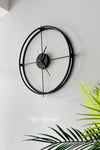 AGA KONSEPT Spanish And Scandinavian Style 60 Cm Black, Wrought Iron Metal Minimalist Wall Clock 4