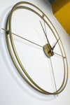 AGA KONSEPT Scandinavian XXL 90 Cm Gold, Spanish And Scandinavian Style Wrought Iron Metal Minimalist Wall Clock 1