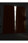 Demor Home High-Quality Dark Brown Blackout Curtain with Pencil Pleat Single Panel 2