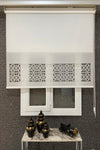 VOLPER MEKANİK Volper Lzr1050 Double Mechanism Laser Cut Tulle And Roller Blind White 1