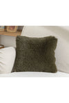 English Home Fluffy Plush Cushion Cover 45x45 cm Khaki 2