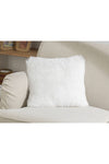 English Home Fluffy Plush Cushion Cover 45x45 cm White 2