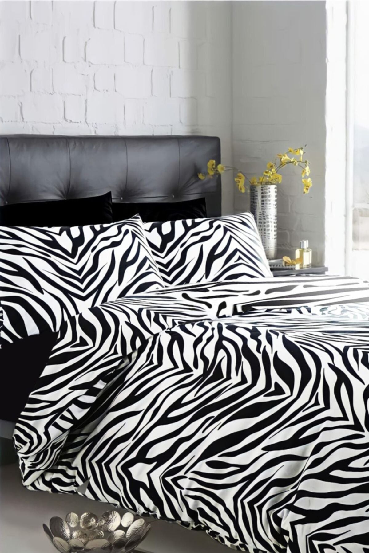 Always Ranforce Double Bed Zebra Duvet Cover Set 1