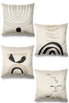 Pilloveland Double-Sided Printed Ark Patterned 4-Piece Suede Pillow Cover 1