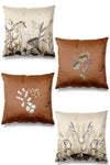 Pilloveland Double-Sided Printed Sahara Patterned 4-Piece Suede Pillow Cover 1