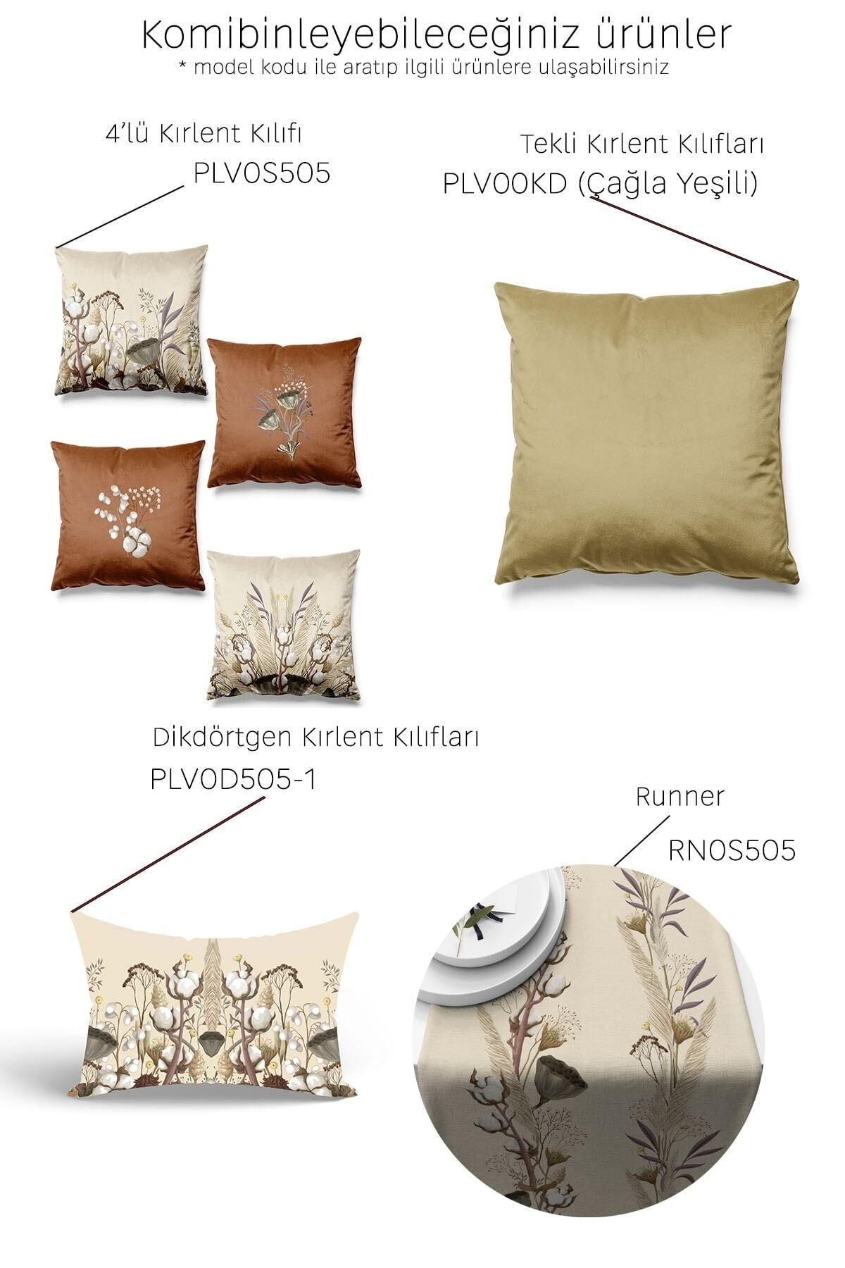 Pilloveland Double-Sided Printed Sahara Patterned 4-Piece Suede Pillow Cover 2