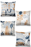 Pilloveland Double-Sided Printed Lagoon Patterned 4-Piece Suede Throw Pillow Cover 1