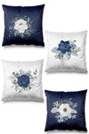 Pilloveland Double-Sided Printed Rosa Patterned 4-Piece Suede Pillow Cover 1