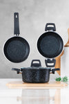 ACAR Easy Cook 4 Piece Granite Cookware Pan Set 0397 1