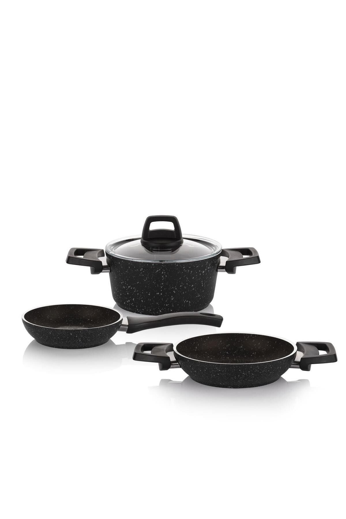 ACAR Easy Cook 4 Piece Granite Cookware Pan Set 0397 2