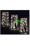 BAAÇ Decorative Illuminated 3-Piece Wooden Wall Panel 1