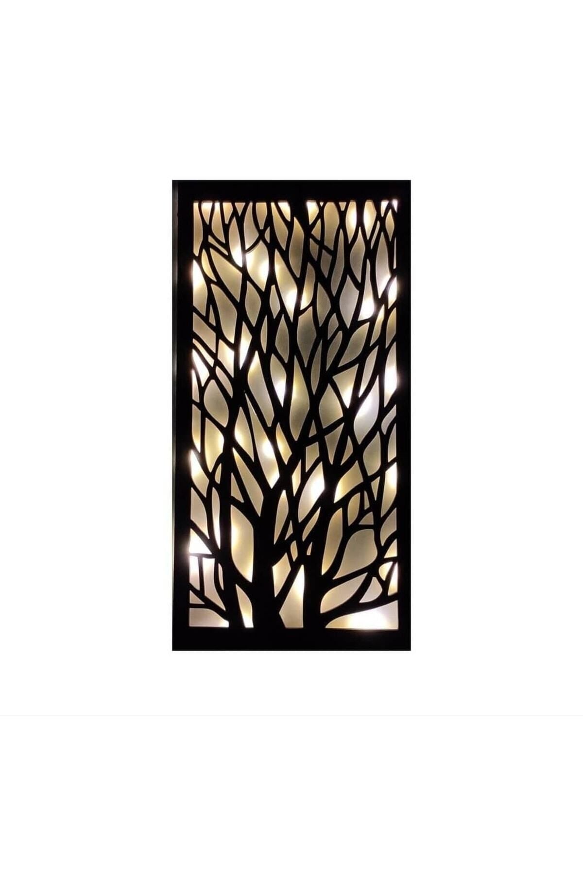 BAAÇ Decorative Illuminated 3-Piece Wooden Wall Panel 4