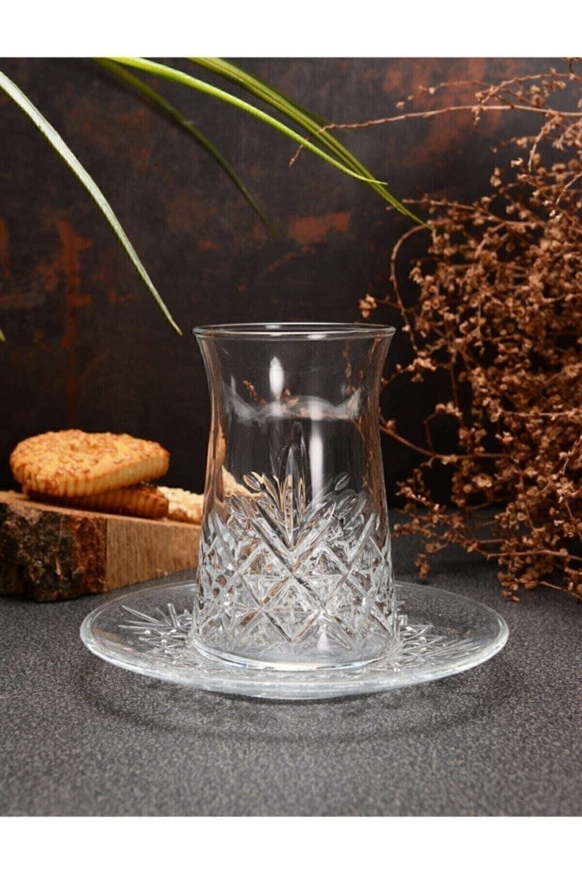 Paşabahçe Timeless Tea Glass And Saucer Set For 6 People 3