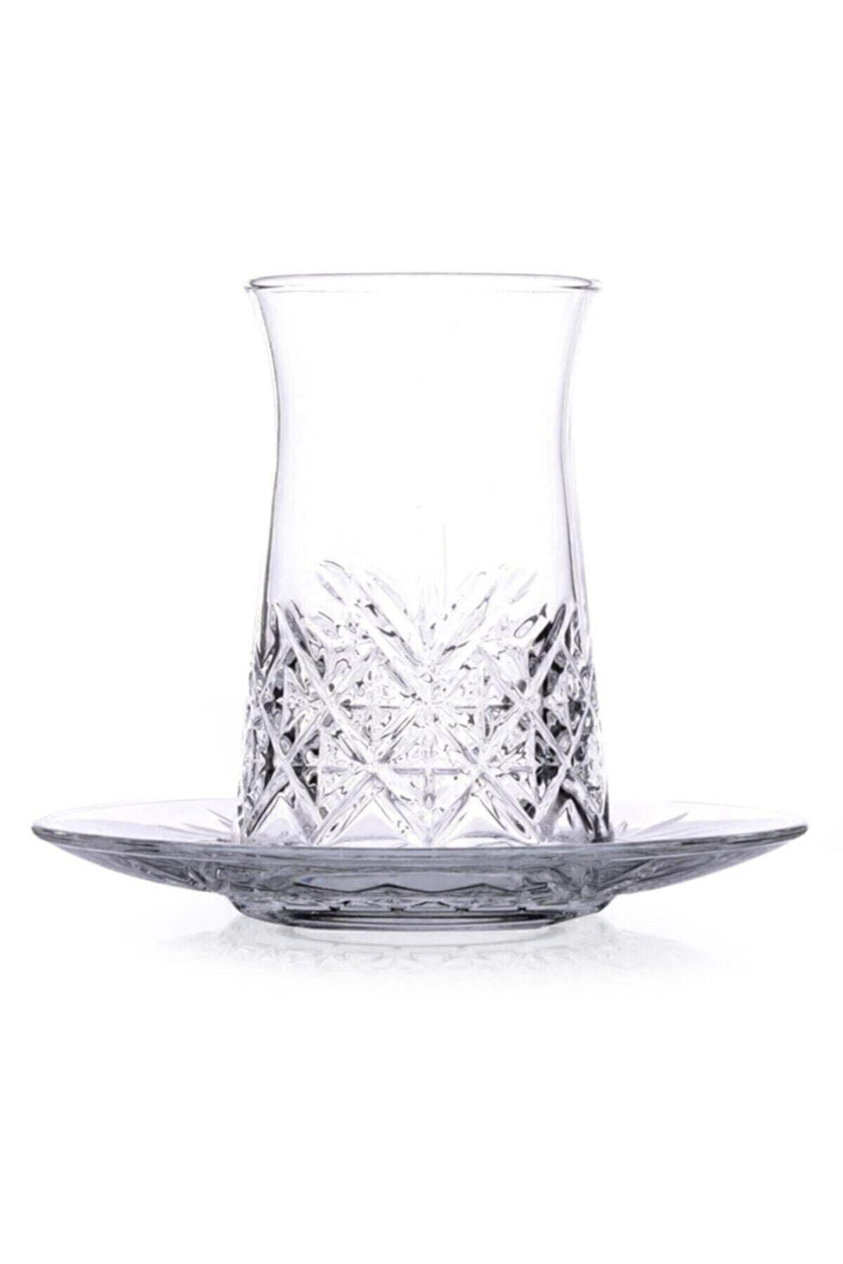 Paşabahçe Timeless Tea Glass And Saucer Set For 6 People 4