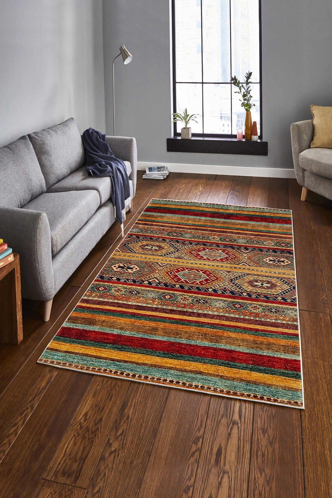 Carpet (80 x 120) W1096 - Multicolor Multicolor 213HFT1874 1