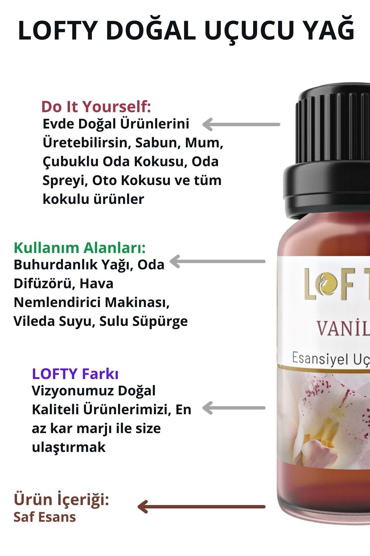 Lofty Vanilla Essential Oil Burner Essence Room Fragrance Essential Oil Burner Oil 10ml 4