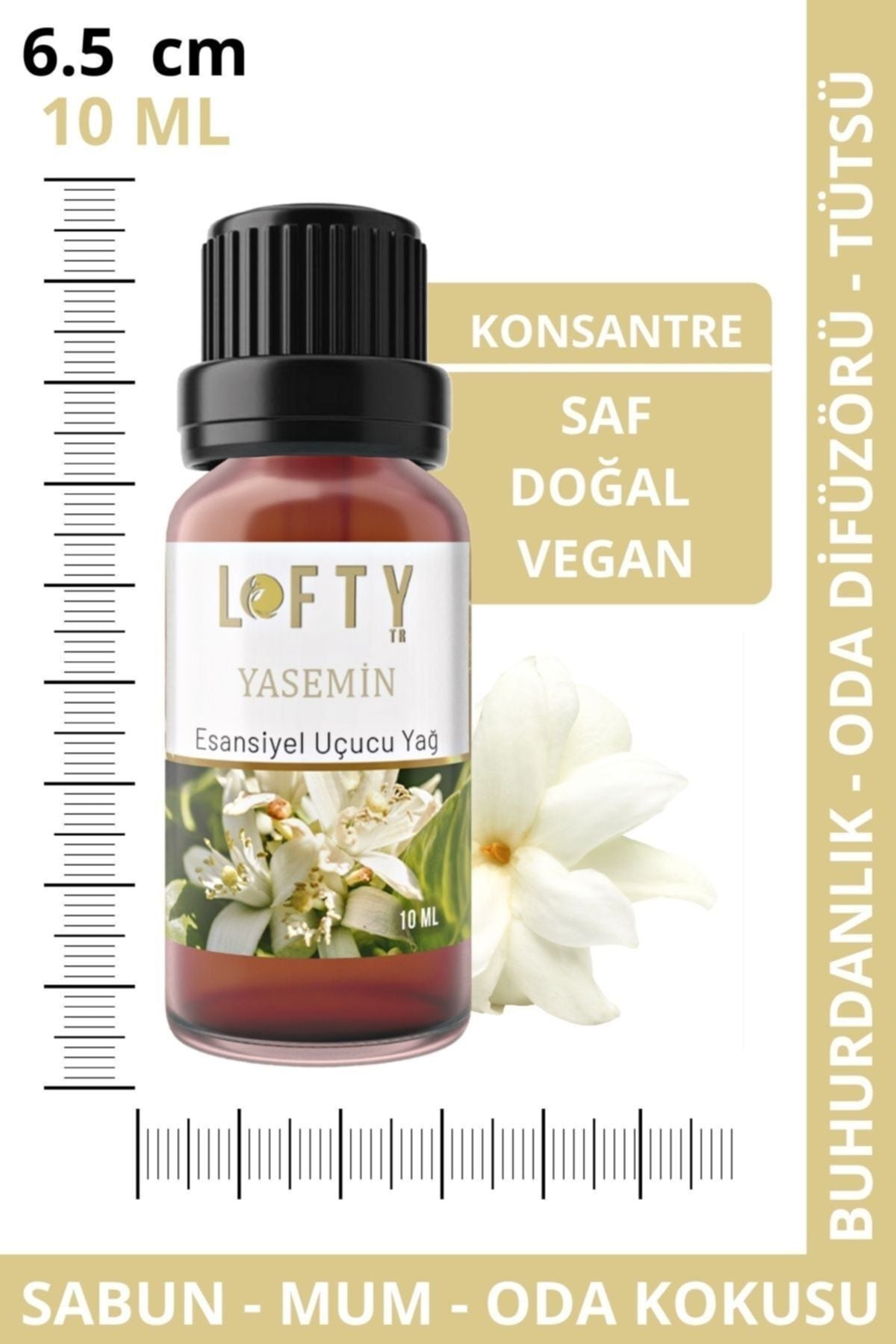 Lofty Jasmine Essential Oil Burner Essence Room Fragrance Essential Oil Incense Oil 10ml 3