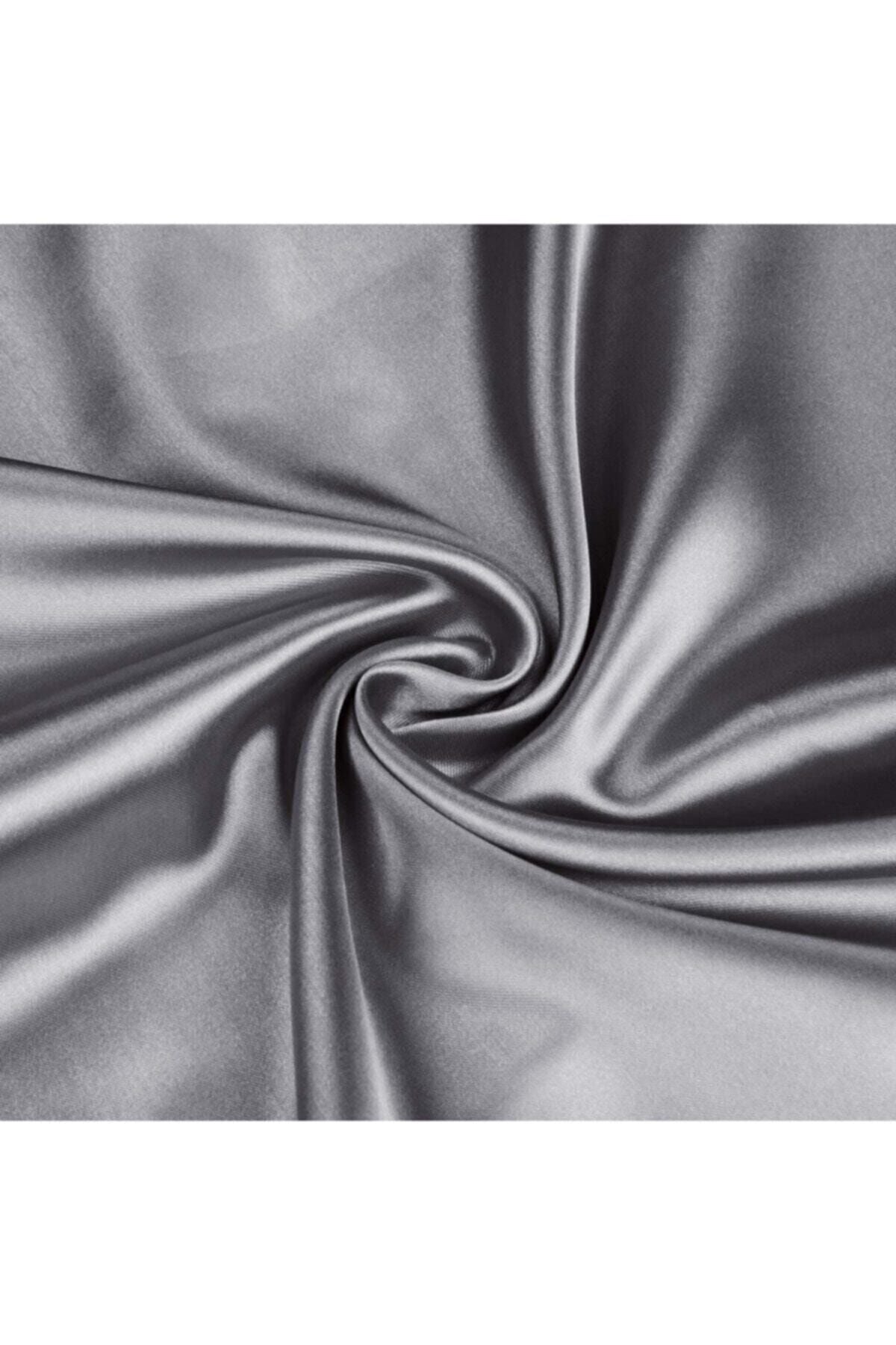 EVYA Silk Textured Cotton Satin 50x70 Cm Pillowcase Non-Sweat Odorless Curly Hair Dark Gray 2 Pieces 6