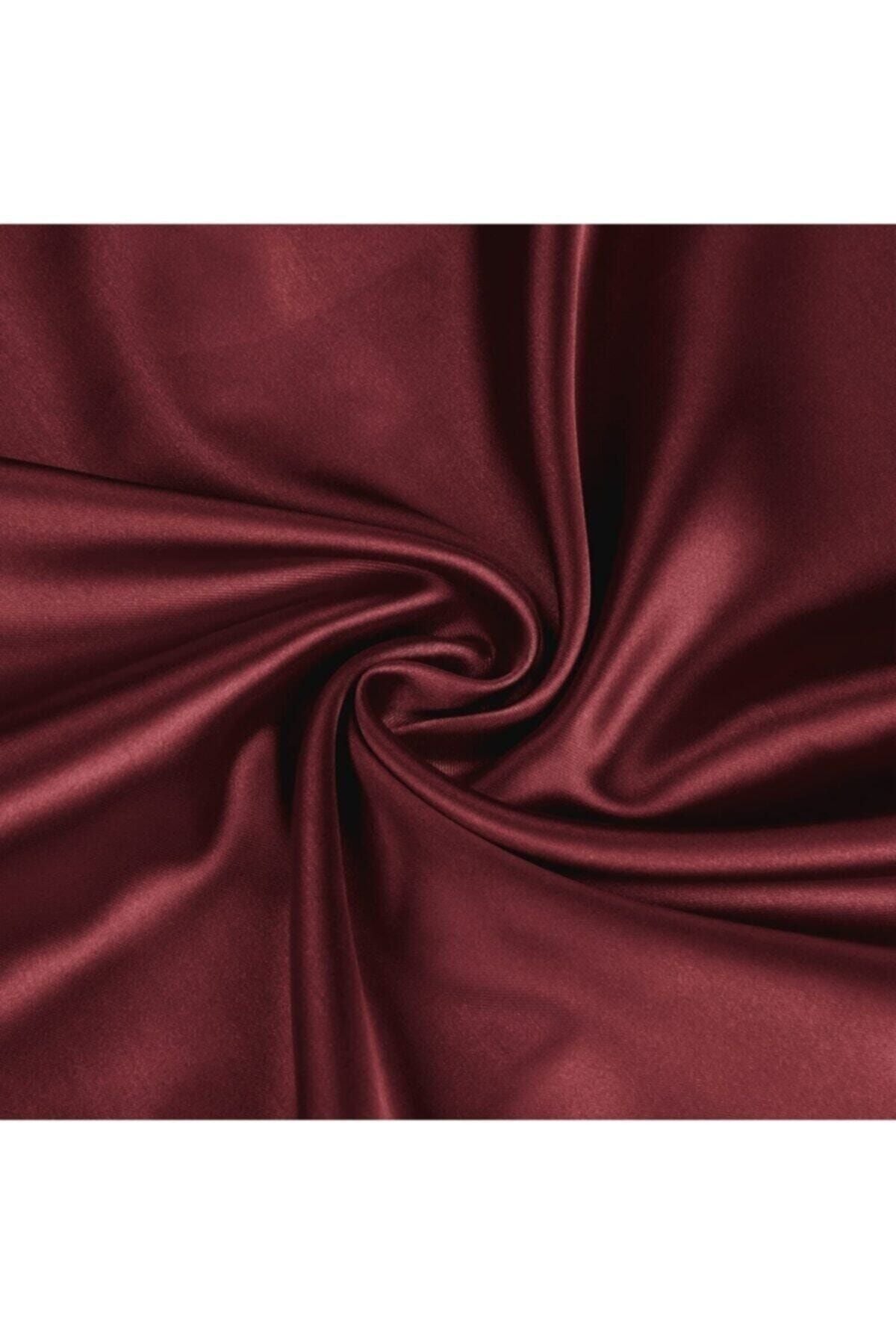 EVYA Silk Satin 50x70 Cm Pillowcase 2 Pcs Hair Scrunchie Curly Hair Burgundy 2 Pcs 2