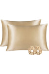 EVYA Silk Satin 50x70 Cm Pillowcase 2 Pieces For Curly Hair Beige 1