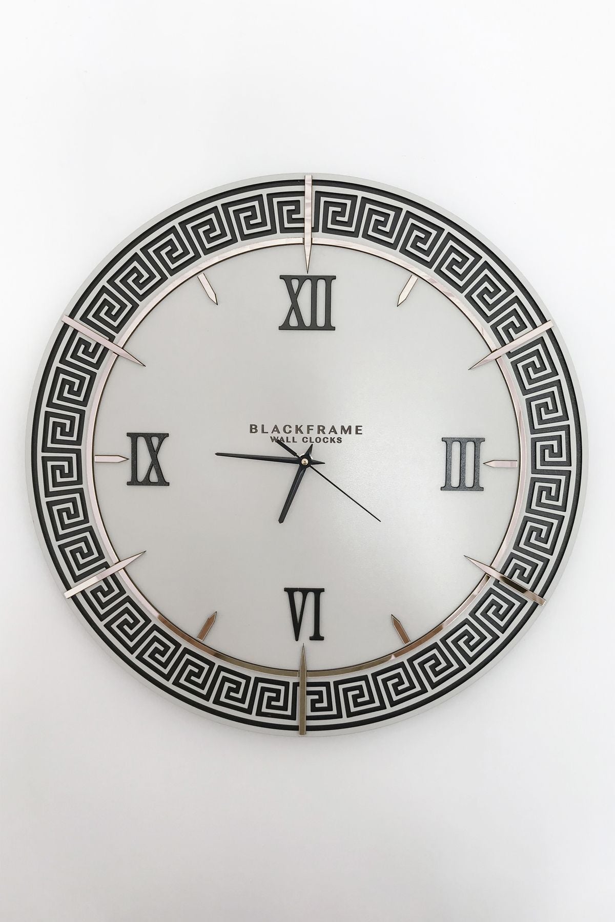 Blackframe Lounge Open Gray & Silver Wall Clock - 50x50cm 2