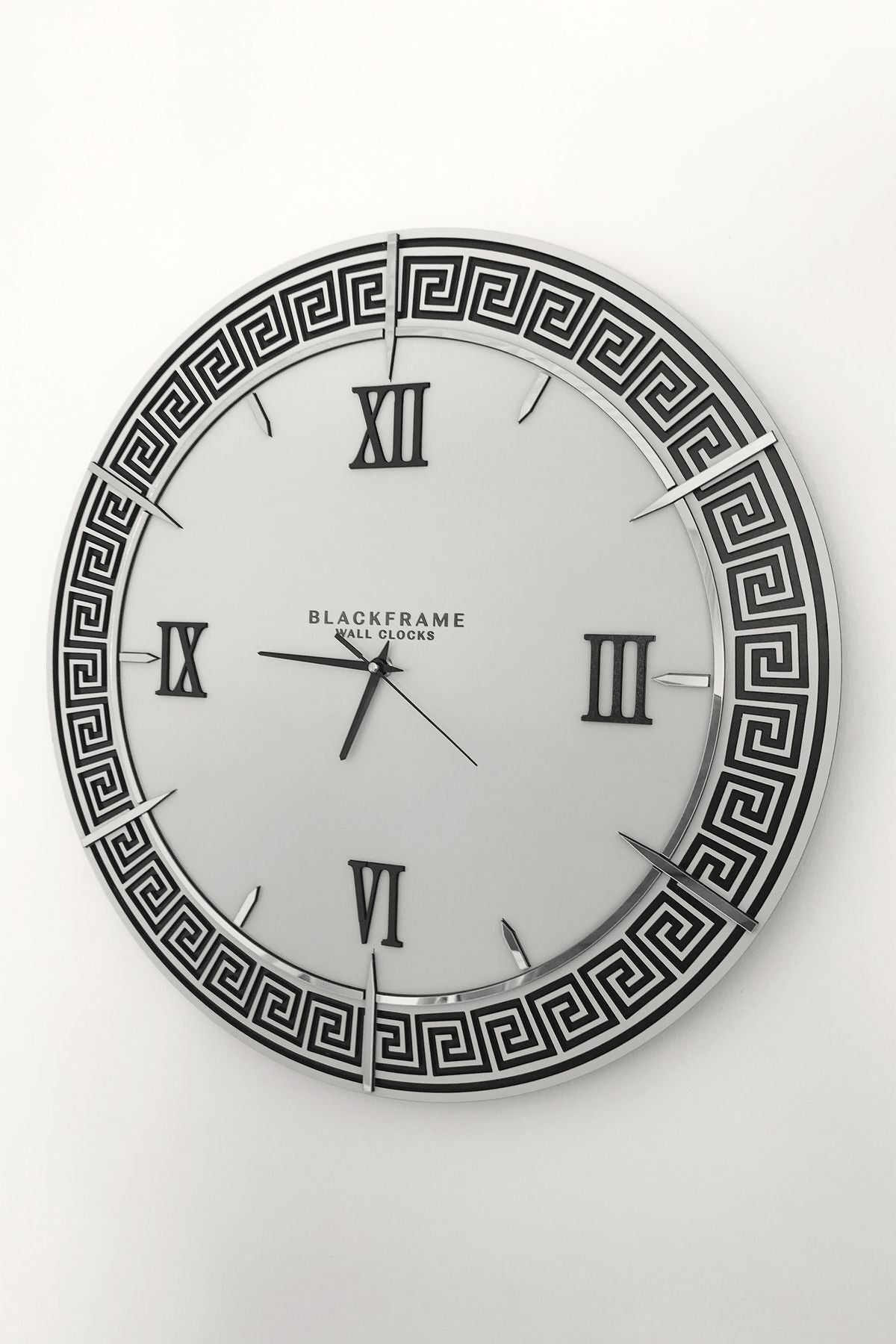 Blackframe Lounge Open Gray & Silver Wall Clock - 50x50cm 3