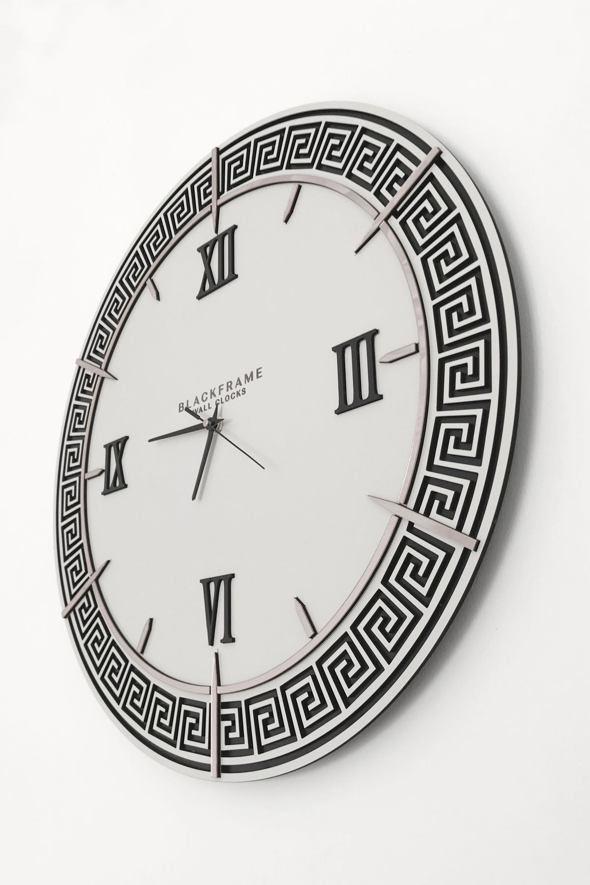 Blackframe Lounge Open Gray & Silver Wall Clock - 50x50cm 4