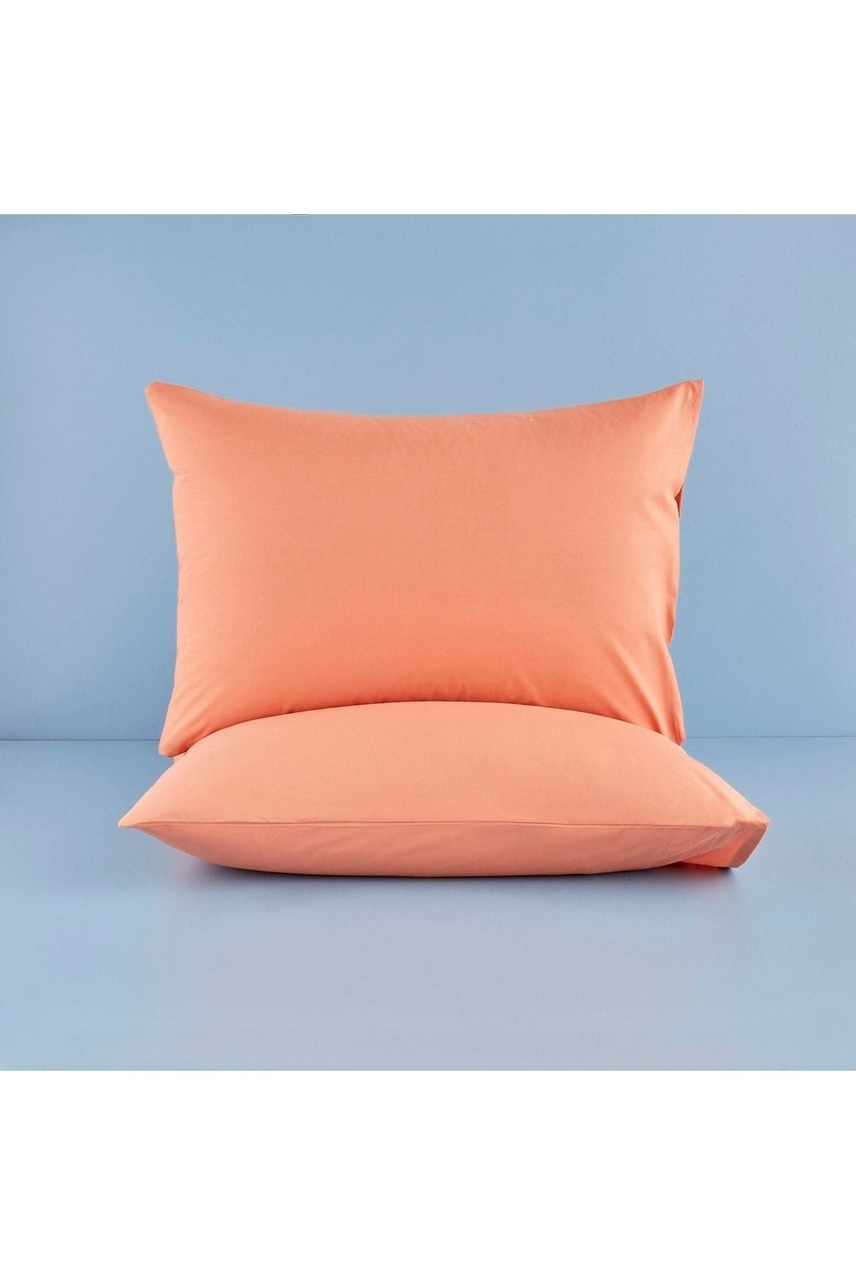 VentiSette 2 Pieces Salmon Color Cotton Zippered 50x70 cm Pillowcase 2