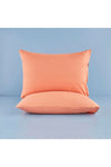 VentiSette 2 Pieces Salmon Color Cotton Zippered 50x70 cm Pillowcase 2