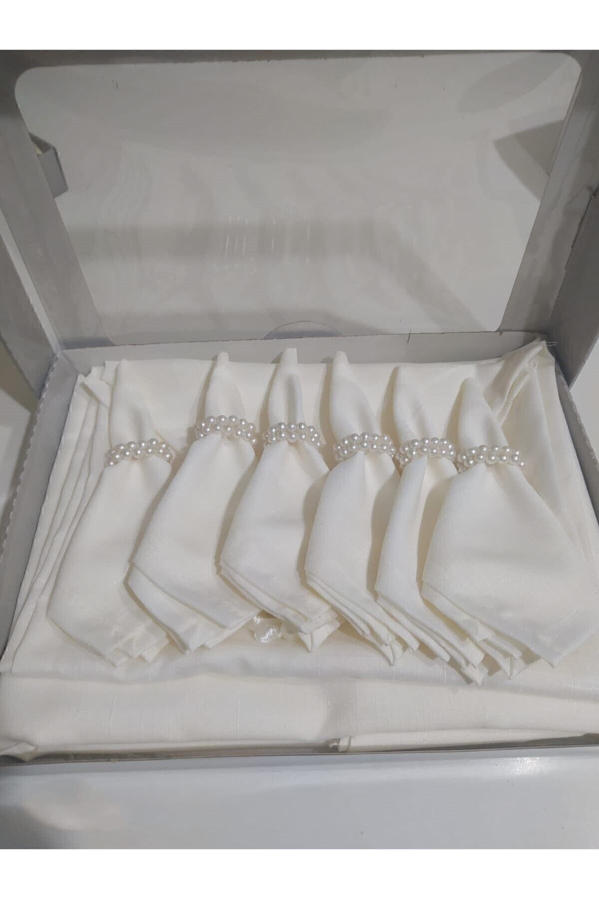 Çeyiz Sokağı Diana Cream Tablecloth Set Dining Presentation Set 1