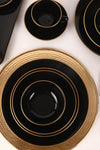 Keramika Black Gold Striped Dinner Set 24 Pieces 6 Person 3