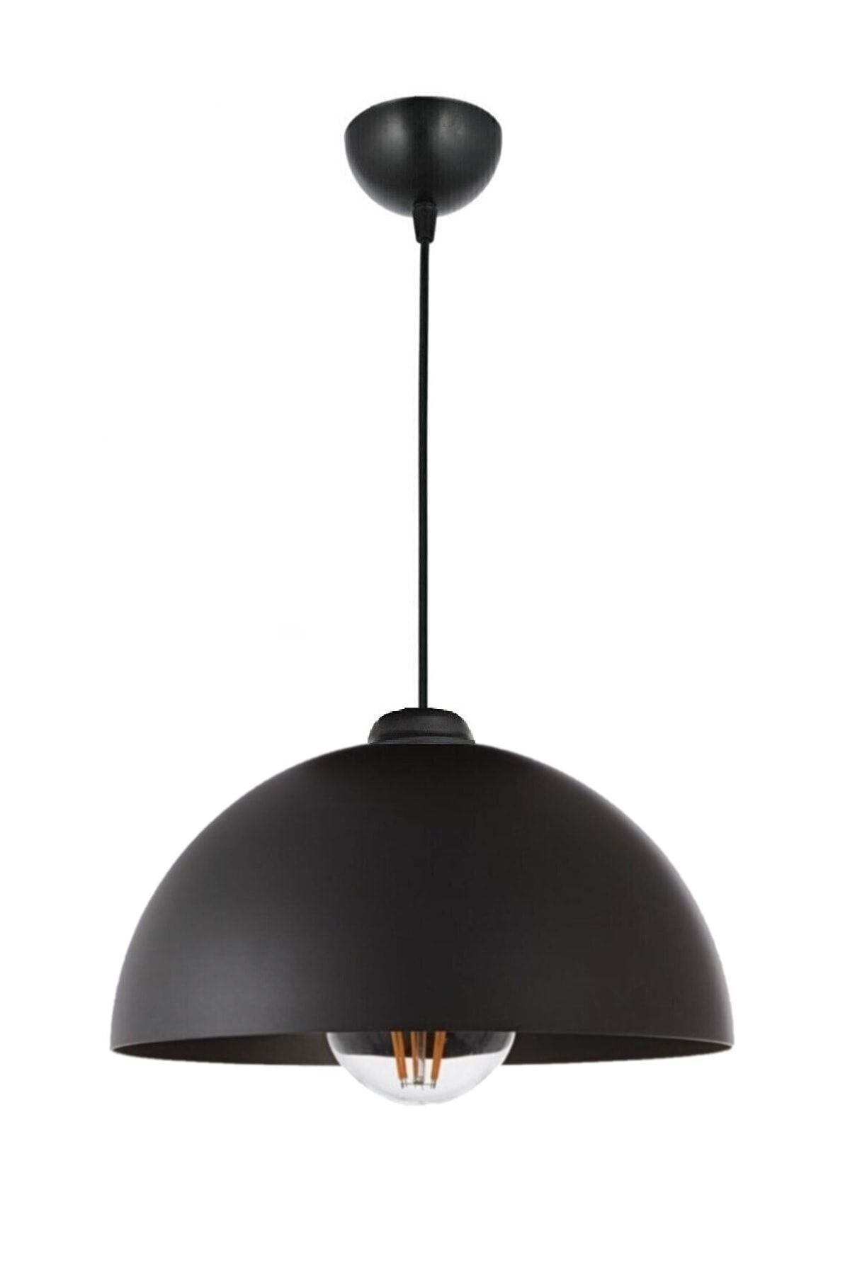 Lambadar Retro Rustic Model Modern Metal Single Black Pendant Chandelier Cafe 2