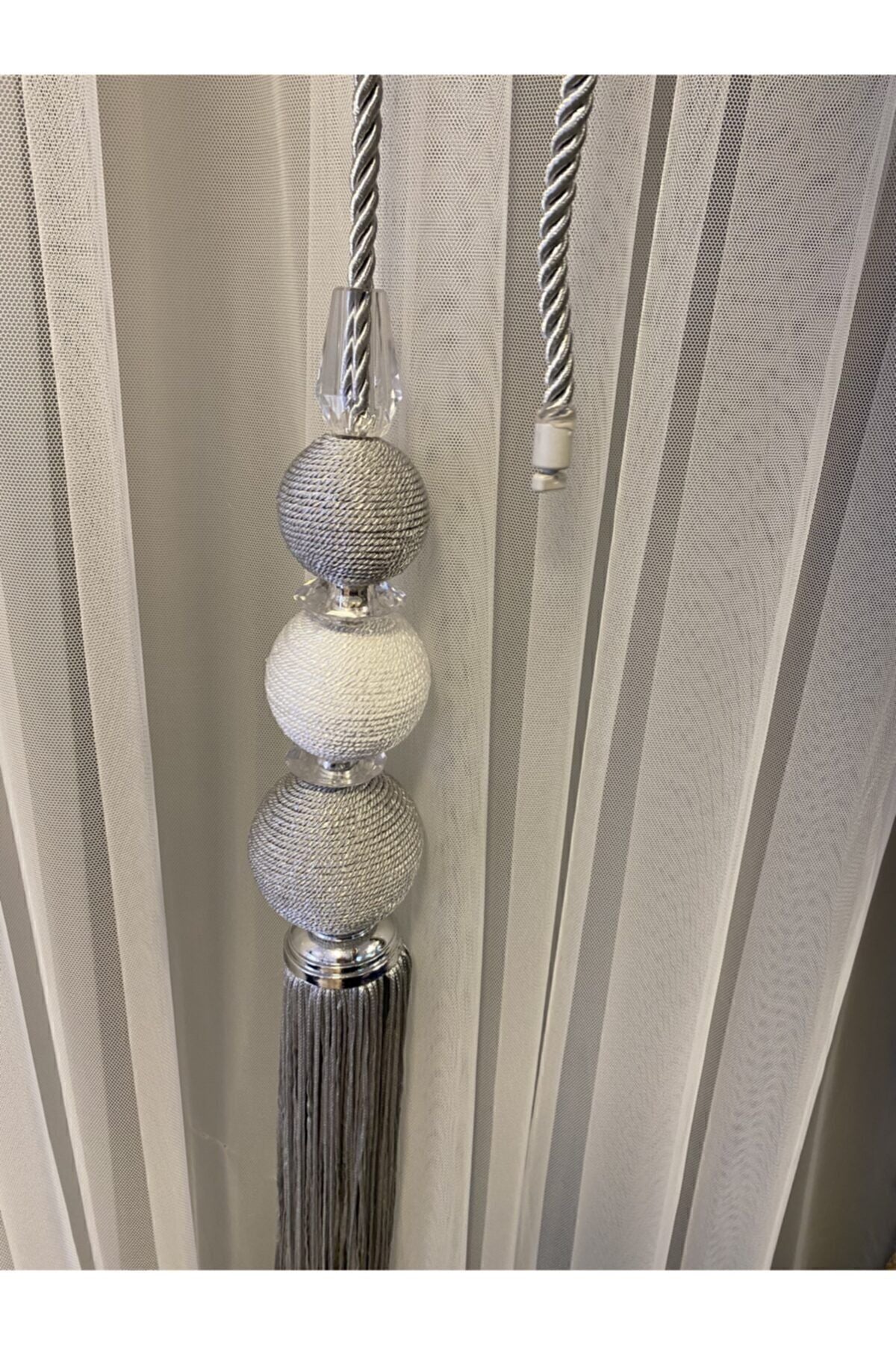 Eylül Aksesuar Curtain Accessory Middle Pendant Gray 1