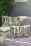 Paris Life Sequin Rectangular Decorative Pillow Case - Gold & Cream 2